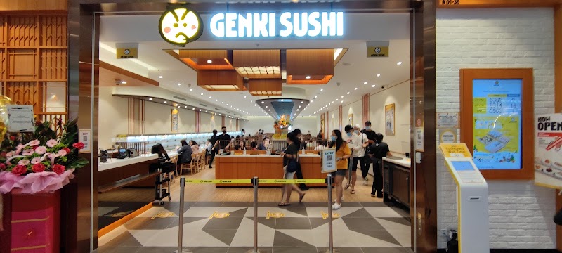 Genki Sushi Kousoku Express train delivering sushi