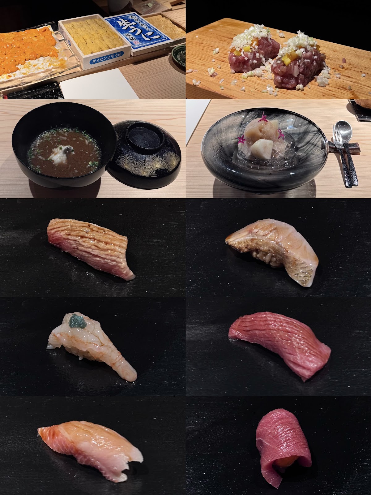 Chef Kazuhiro Hamamoto preparing nigiri at counter