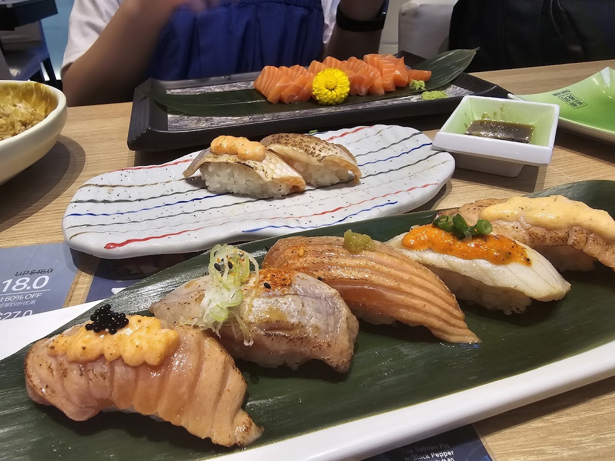 Salmon Belly sushi at Itacho