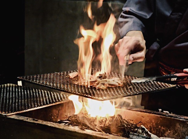 Jinjo yakitori skewers