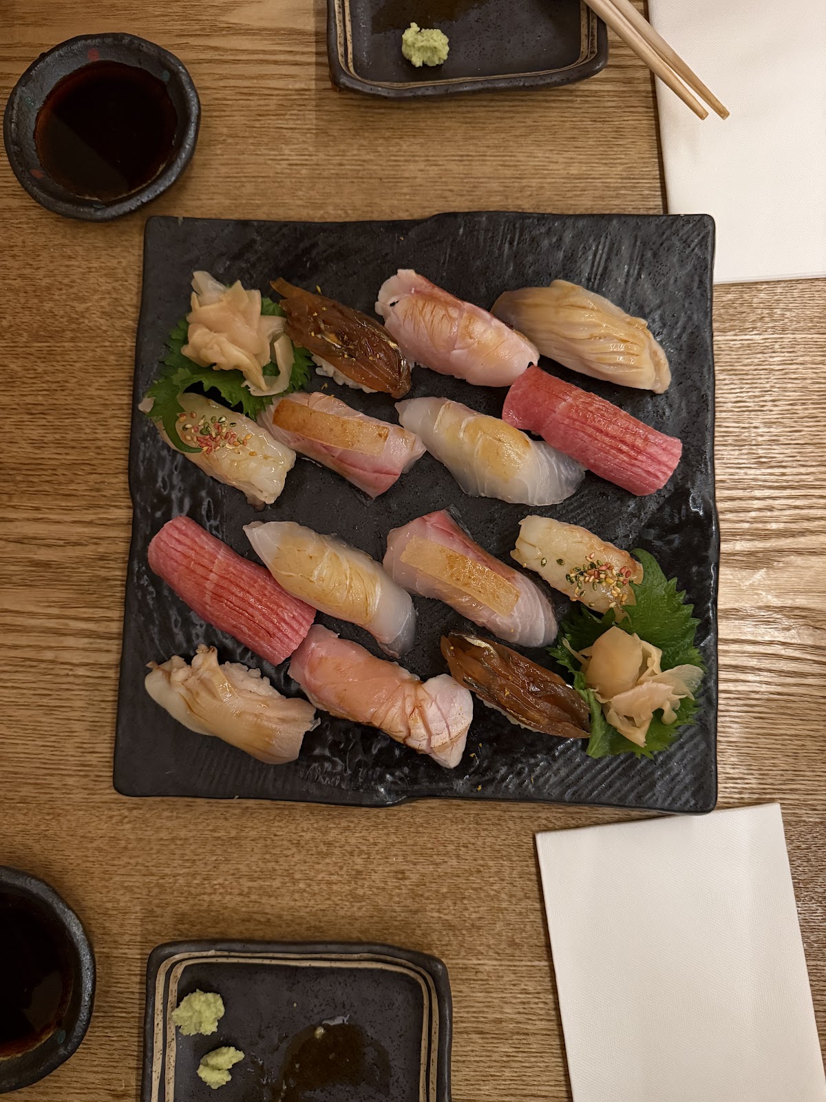 Aged sashimi platter