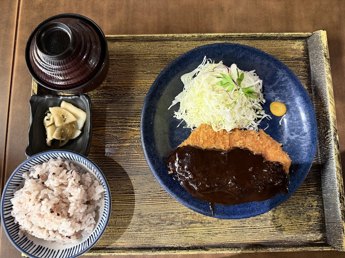 Ma Maison Mille Feuille katsu with plum sauce